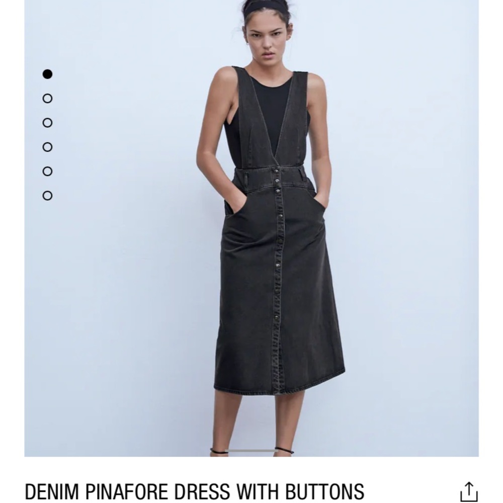 Zara Denim Pinafore Dress